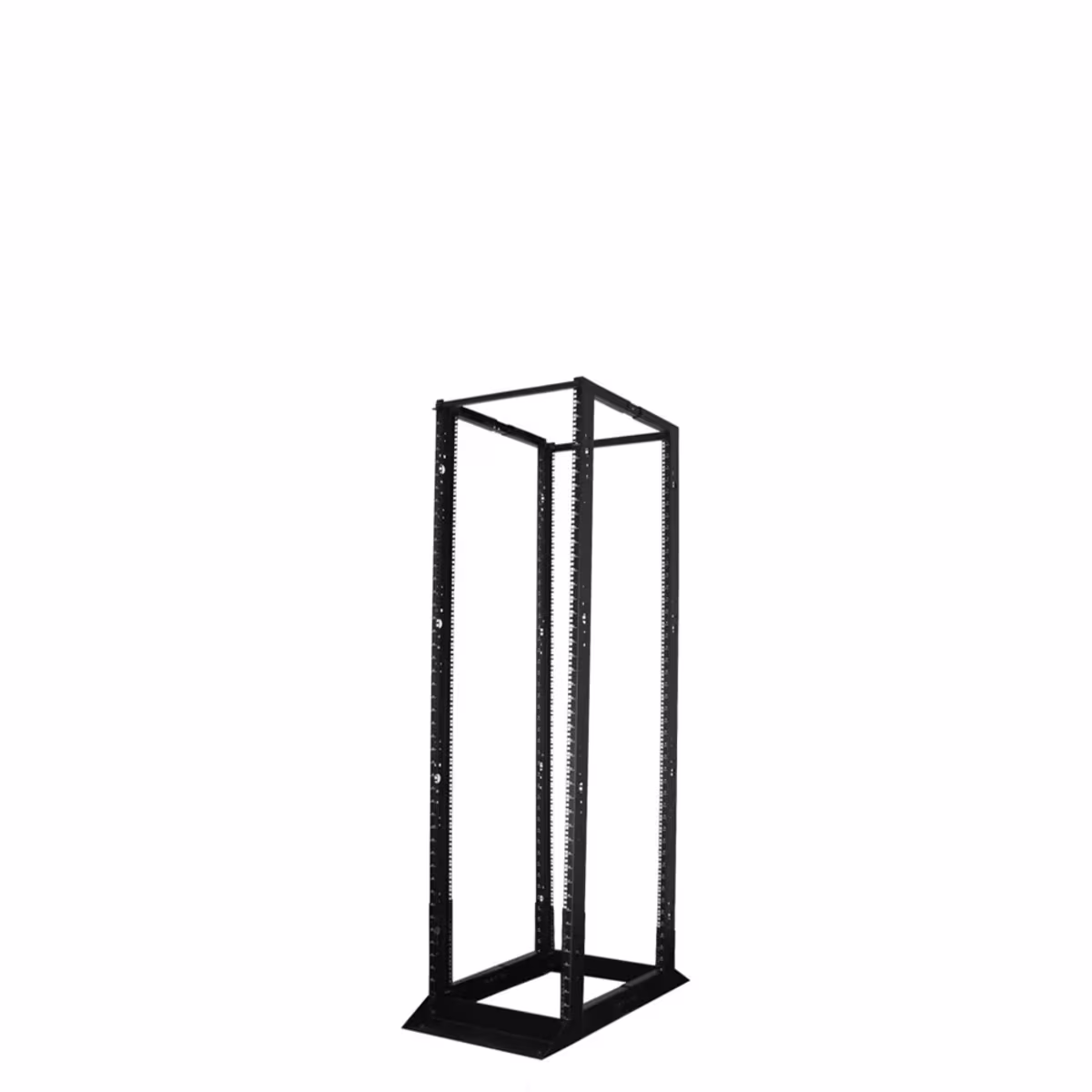 FR1924-28-02 RACK ABIERTO DE 4 PIES 28RU 4 POSTES  NEGRO