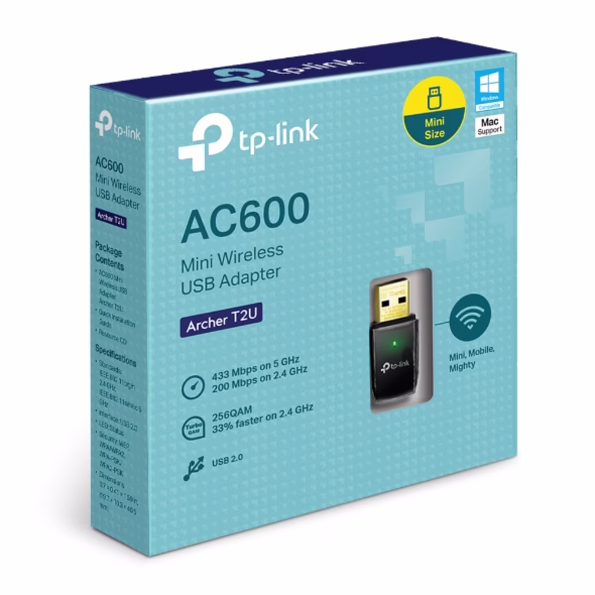 AC600 ARCHER T2UH ACAPTADOR INALAMBRICO DOBLE BANDA 