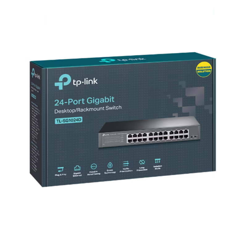 SG1024 SWITCH 24 PTOS 10/100/1000 NO ADMIN MONTAJE EN RACK