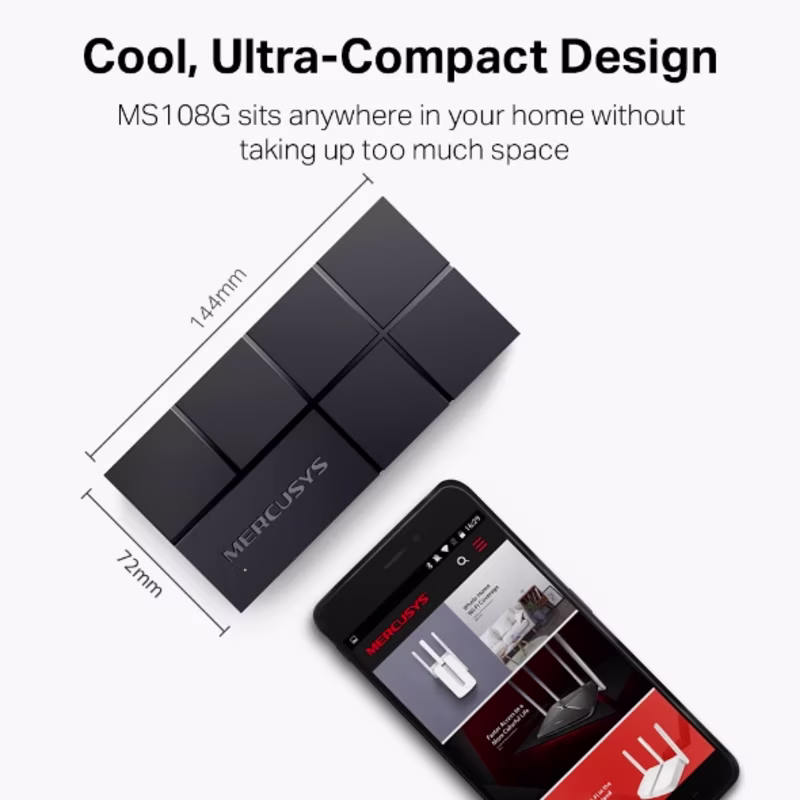 MS108G SWITCH 8 PTOS 10/100/1000Mbps DESKTOP Mercusys