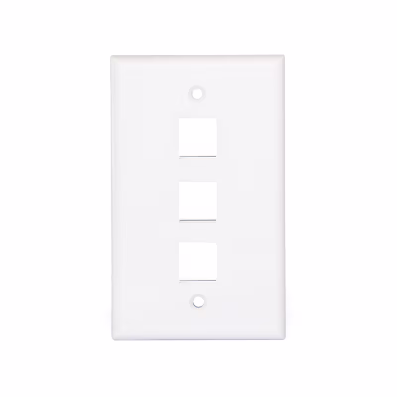 FP-0203 PLACA DE 3 PUERTOS P/KEYSTONE COLOR BLANCA, CATCOM