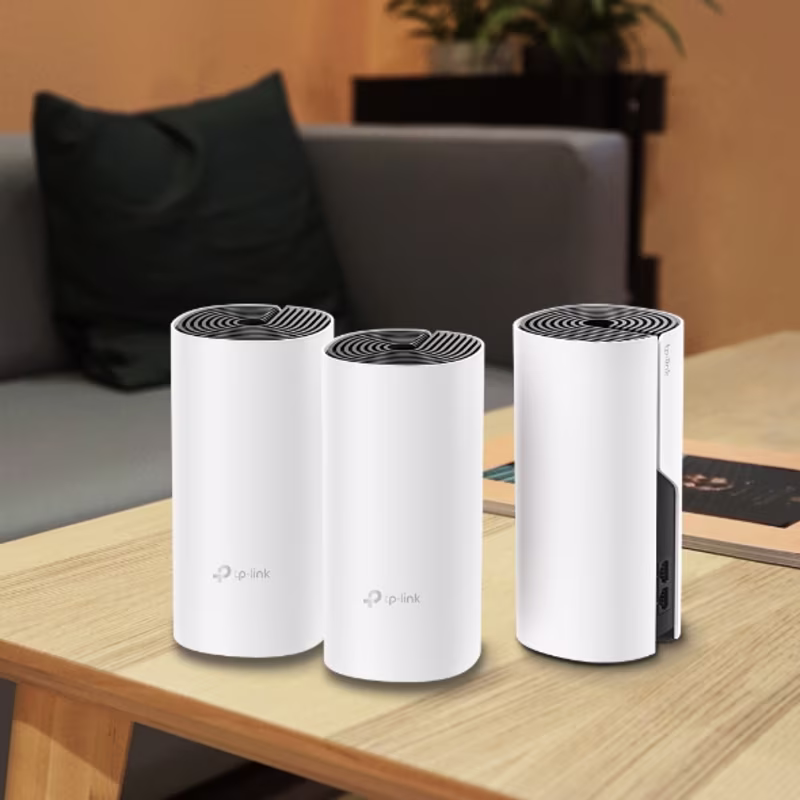 DECO M4 (3PACK) C1200 KIT DE REPEDITORES / ROUTER DE WIFI MESH DUAL BAND 2 GIGABIT