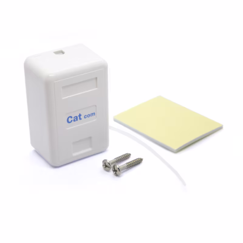 SB0-0101 ROSETA DESCARGADA DE 1 PUERTO COLOR BLANCA, CATCOM