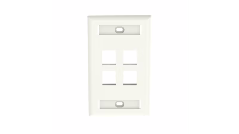 NK4FIWY PLACA DE 4PTOS P/KEYSTONE BLANCA NETKEY ETIQUETABLE