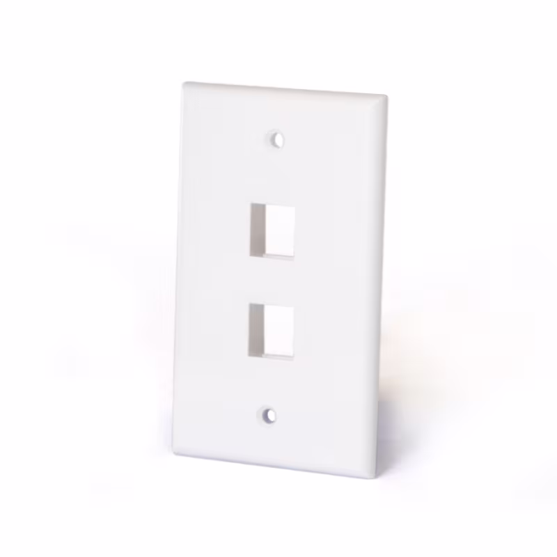 FP-0202 PLACA DE 2 PUERTOS P/KESYTONE COLOR BLANCA, CATCOM
