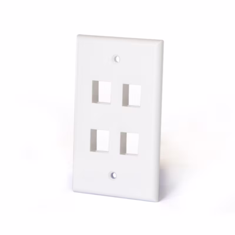 FP-0204 PLACA DE 4 PUERTOS P/KEYSTONE COLOR BLANCA, CATCOM