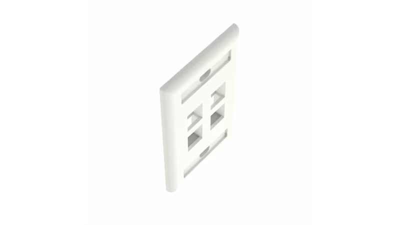 NK4FIWY PLACA DE 4PTOS P/KEYSTONE BLANCA NETKEY ETIQUETABLE