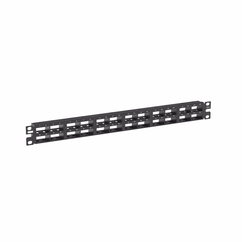 CP48HDBL PANEL MODULAR 48 PUERTOS NEGRO C/BLINDAJE