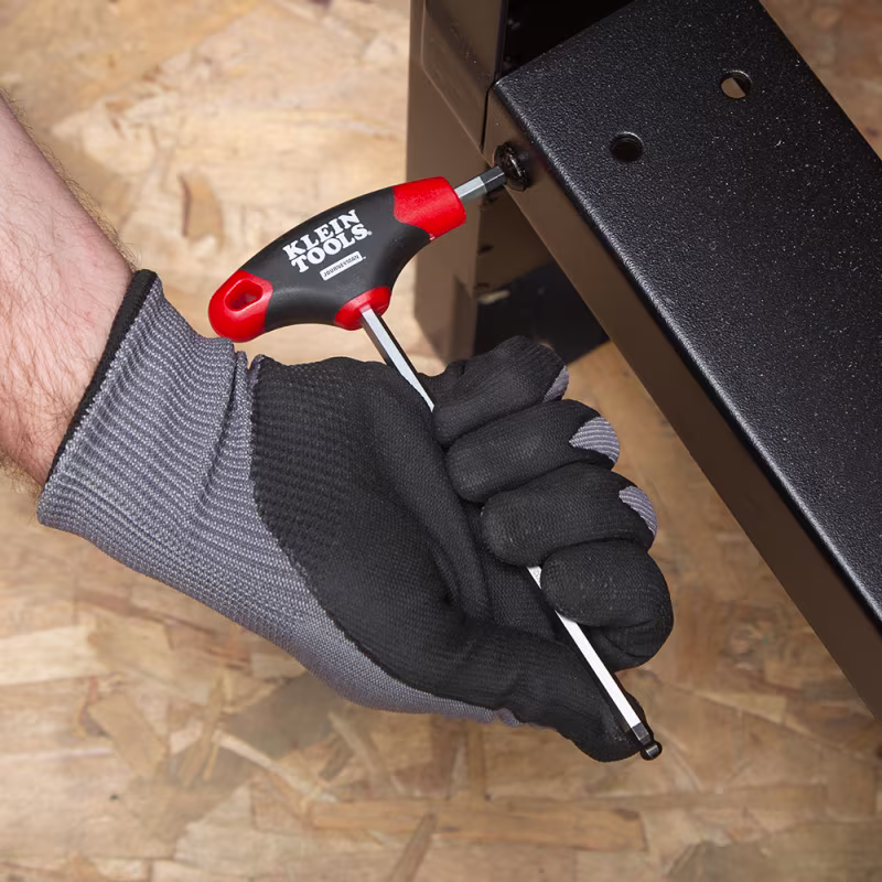 JTH610EB Juego de llaves hexagonales SAE de 15,2 cm con mango en T, punta de bola y soporte, de 10 piezas