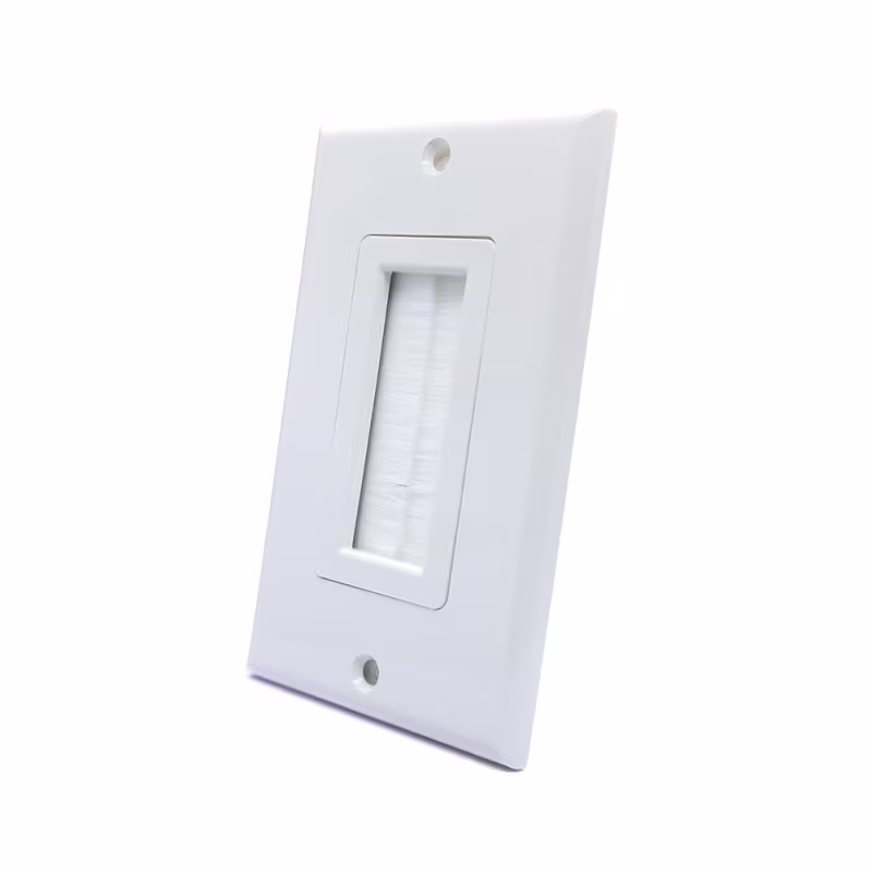 CAT-FP-PSW PLACA CON PASACABLES COLOR BLANCO- TIPO DECORA