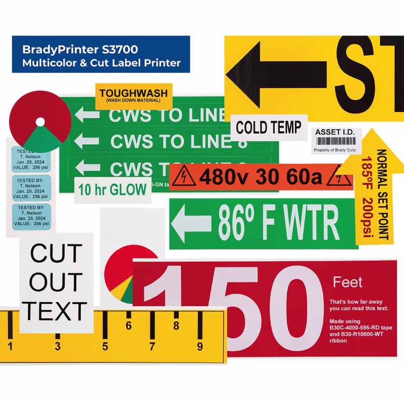 S3700-WB Impresora de señales y etiquetas S3700 Multicolor con cortador XY y software, BRADY