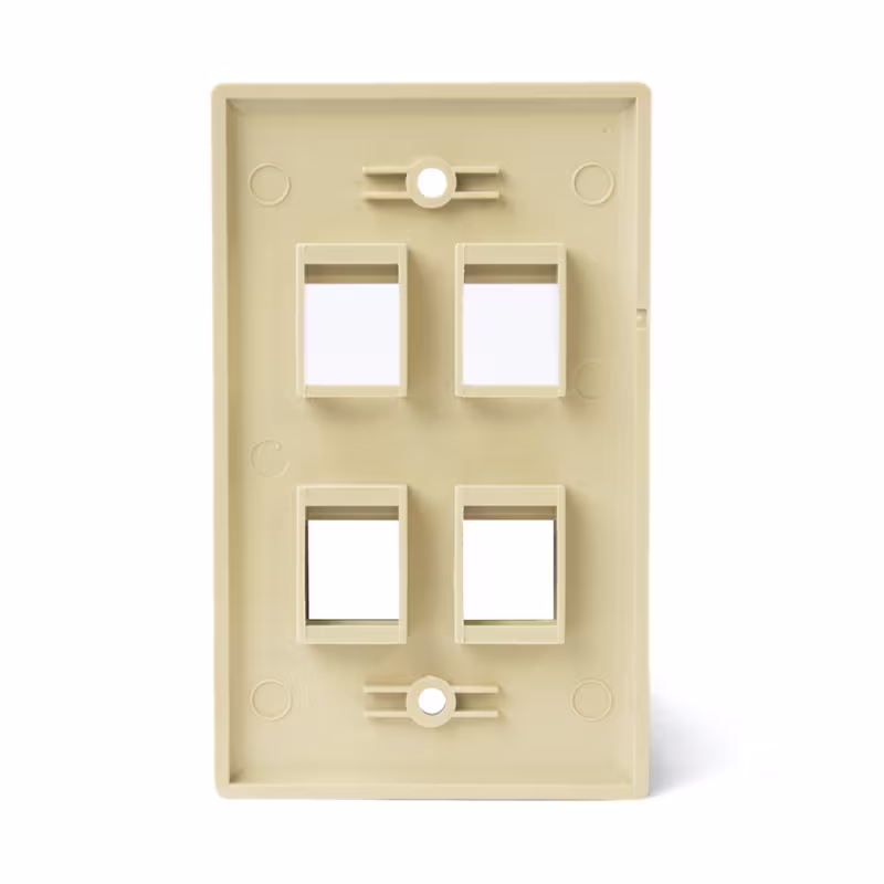 FP-0104 PLACA DE 4 PUERTOS P/KEYSTONE COLOR ALMENDRA, CATCOM