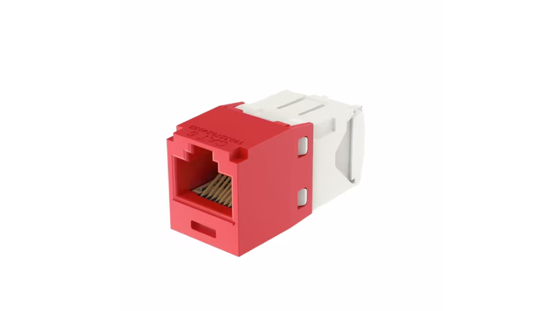 CJ688TGRD INSERTO KEYSTONE JACK ROJO CAT.6 8POS MINICOM