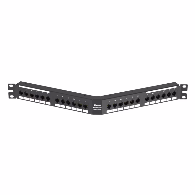 DPA246X88TGY PATCH PANEL CAT. 6A 24 PTS ANGULAD10GB/S RJ45 8