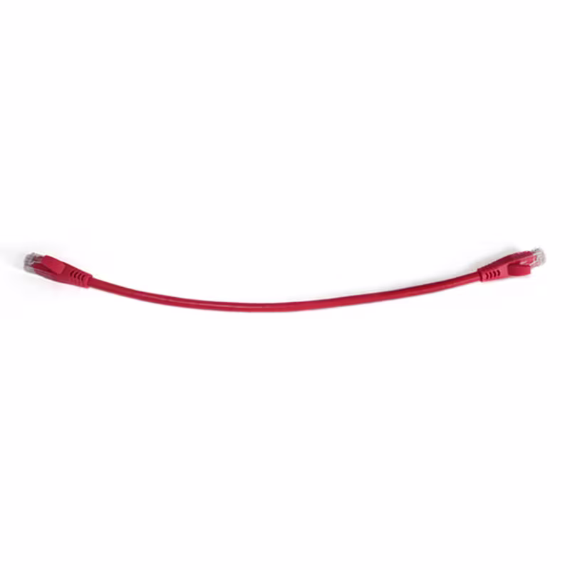 PC6-3001 PATCH CORD CAT6 1FT COLOR ROJO C/BOTA TERMOMOLDEADA, CATCOM