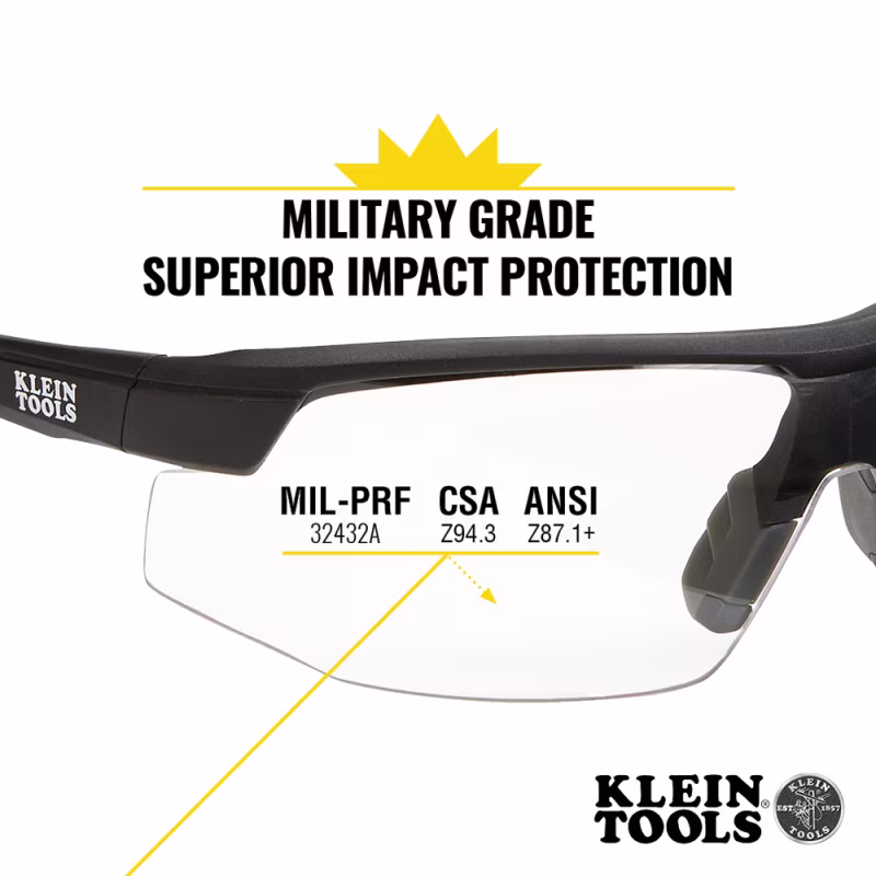 KLEIN 60159 Gafas Seguridad, Lentes Policarbonato Claro