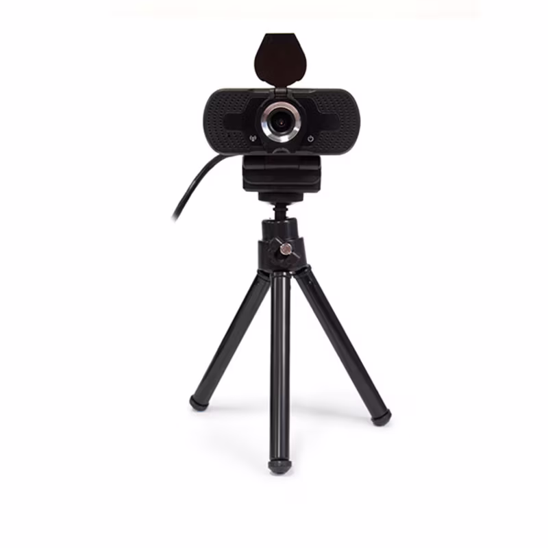 WEBCAM CAMARA WEB 2MPX - 1080HD CON TRIPODE Y TAPITA DE PRIVACIDAD, CATCOM 