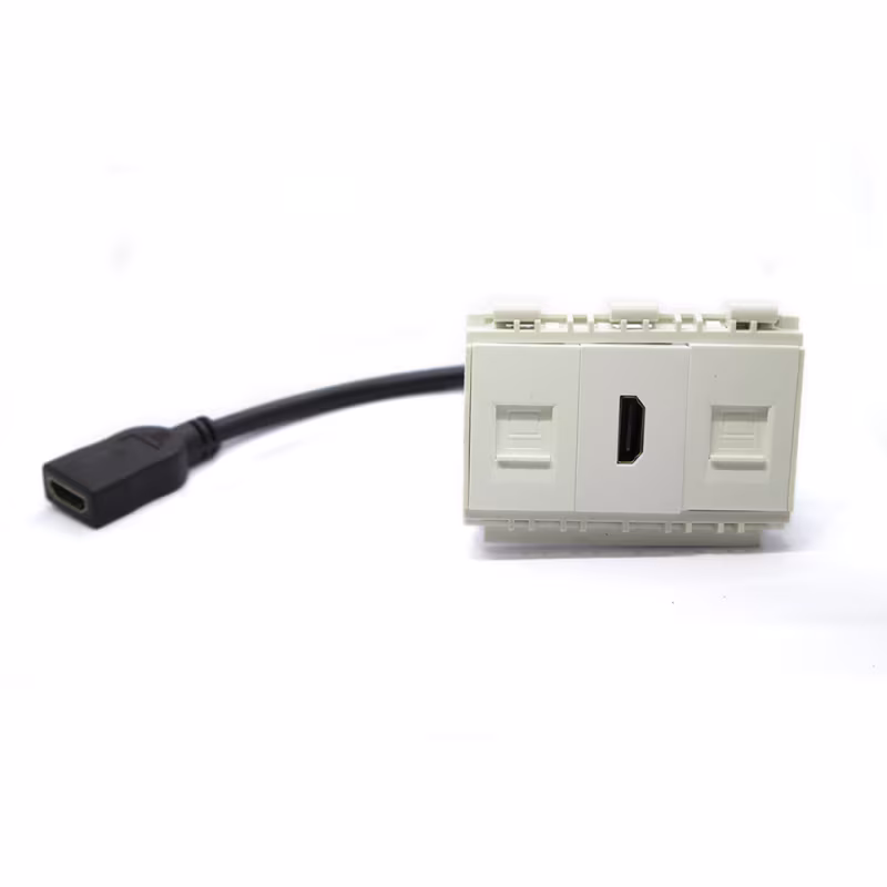 CAT-RJ45HD M�DULO PARA DATOS  2 PUERTOS RJ45 Y 1 PUERTO HDMI,  PARA CAJA DE PISO