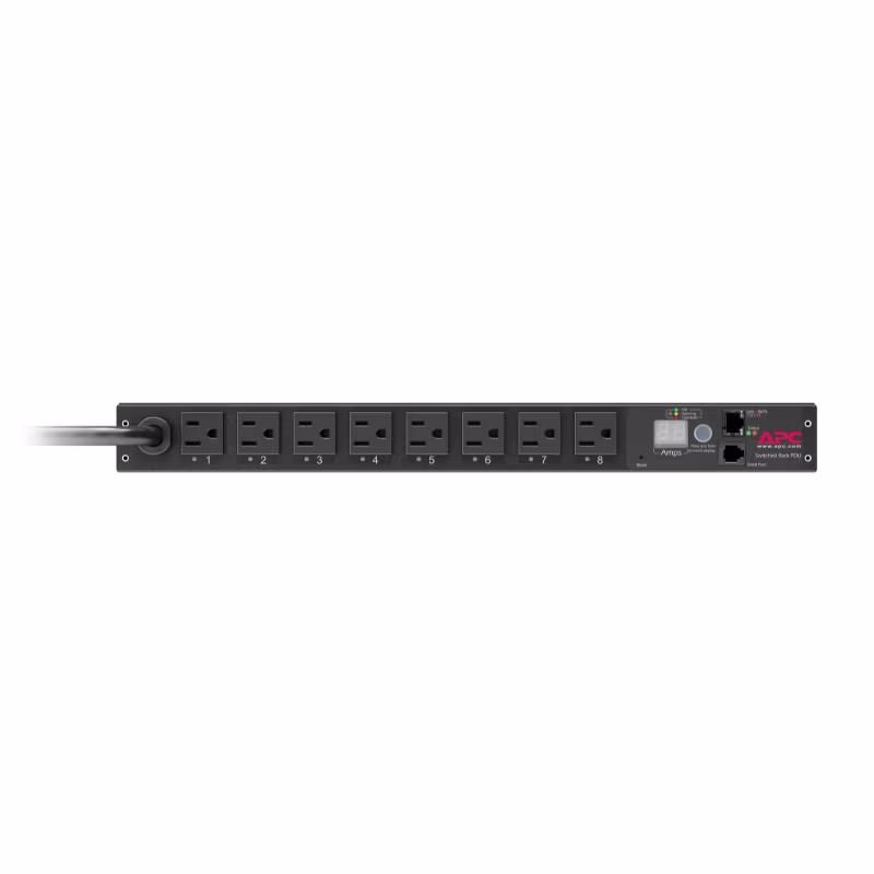 AP7900B PDU RACKEABLE 15A, 100/120V, (8)NEMA 5-15P 1U (SWITCHADO) APC