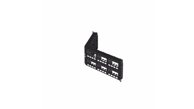 CPPA48FMWBLY PANEL MODULAR ANGULADO DE 48 PTOS.2RU, DESCARGADO