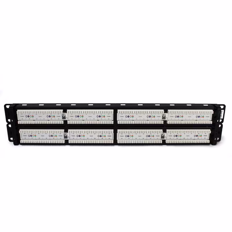 PP6048 PATCH PANEL CAT6 48 PUERTOS, BLOCK 110 C/BARRA DE ALIVIO, CATCOM