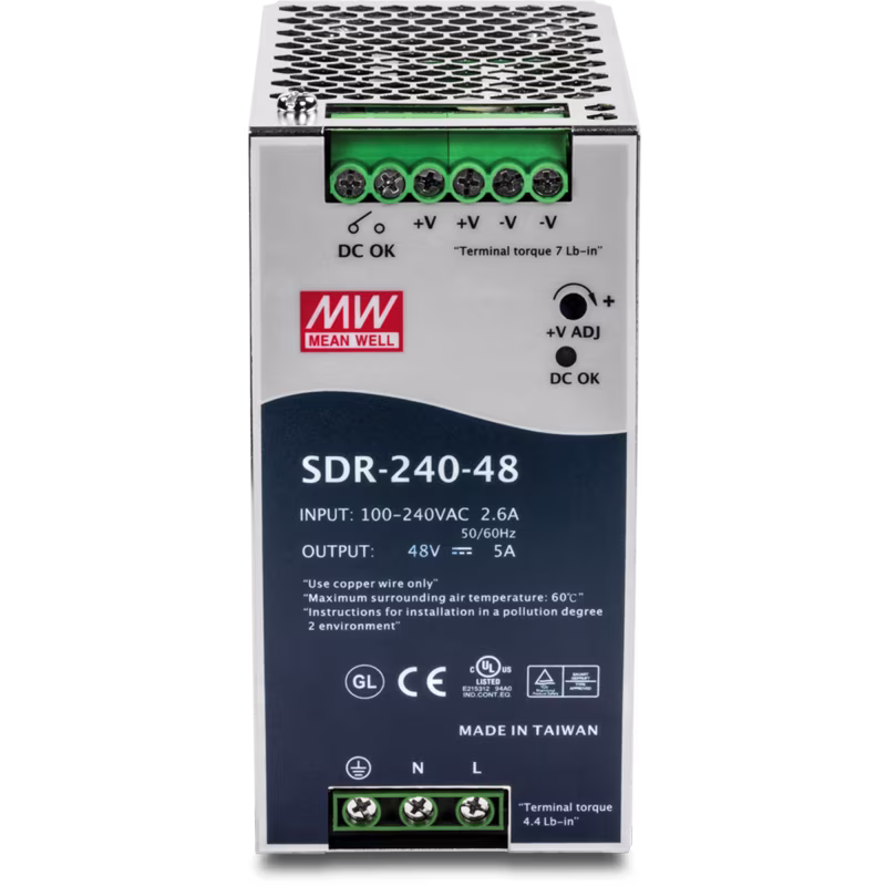 TI-S24048 FUENTE DE PODER DIN-Rail 240W 48V, 5A, TRENDNET