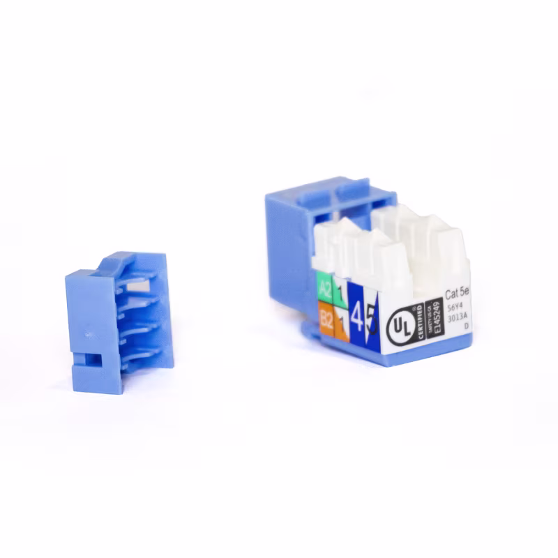 KJ5-11002  KEYSTONE JACK CAT5E RJ45 COLOR AZUL, CATCOM