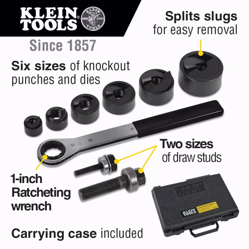 Juego Punzones y Sacabocados Klein 53732SEN Profesional