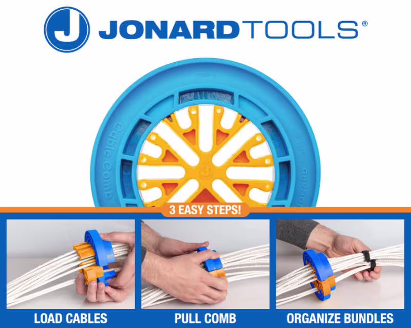 CCB-25 HERRAMIENTA PEINE ORGANIZADOR DE CABLES 1/4" C/15 RANURAS 