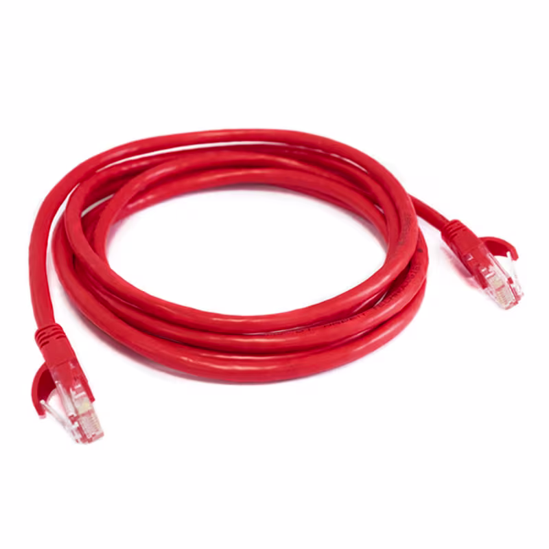 PC5-3007 PATCH CORD CAT5E 7FT COLOR ROJO C/BOTA TERMOMOLDEADA, CATCOM