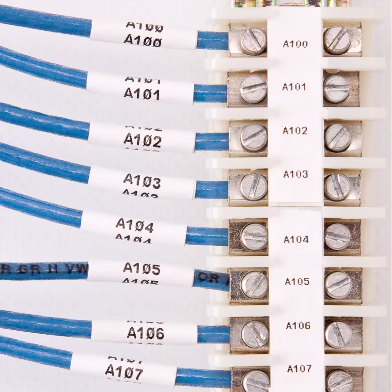 M21-375-C-342 CARTUCHO DE ETIQUETAS POLIOLIFENO TERMORETRACTIL 0.375inDia x 7ftL NEGRO S/BLANCO BRADY