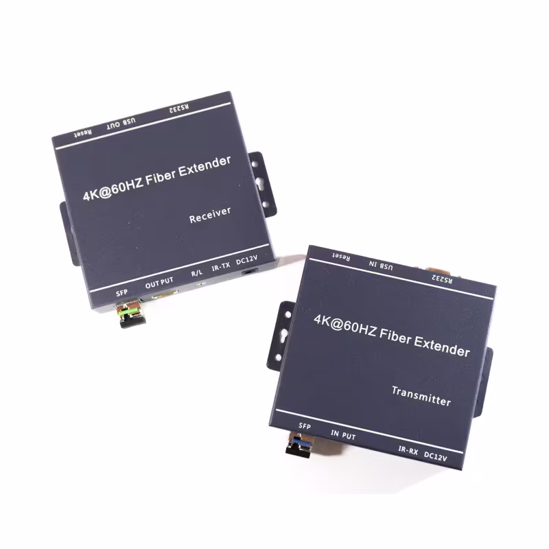 CATF-HDMI-LC-EXT EXTENSOR HDMI A FIBRA OPTICA LC SM 20KM KVM 2 USB + 1 AUDIO 3.5MM  PAR