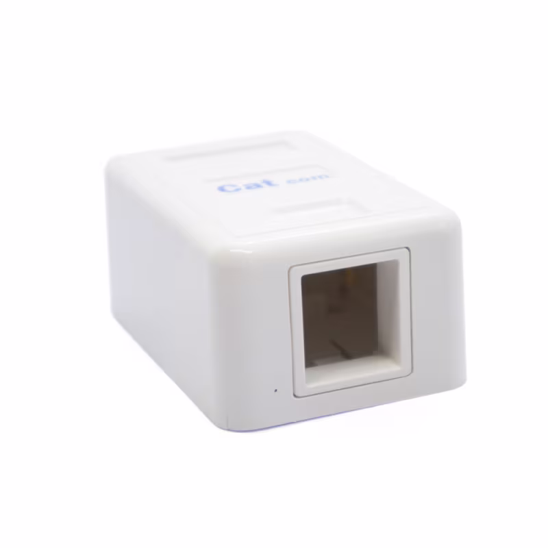 SB0-0101 ROSETA DESCARGADA DE 1 PUERTO COLOR BLANCA, CATCOM