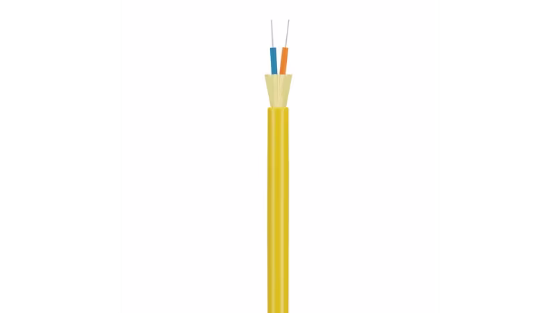 FSDRA02Y 9um (G.657.A1) OS2 2 Fiber Indoor Distribution Cable, Riser (OFNR), 900um Buffered Fibers