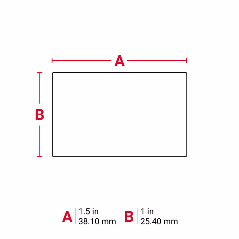 M6-31-483 ETIQUETAS MULTIUSOS DE POLIESTER CON ADHESIVO ULTRA AGRESIVO PARA IMPRESORA M6 M7, 1"X1.5"