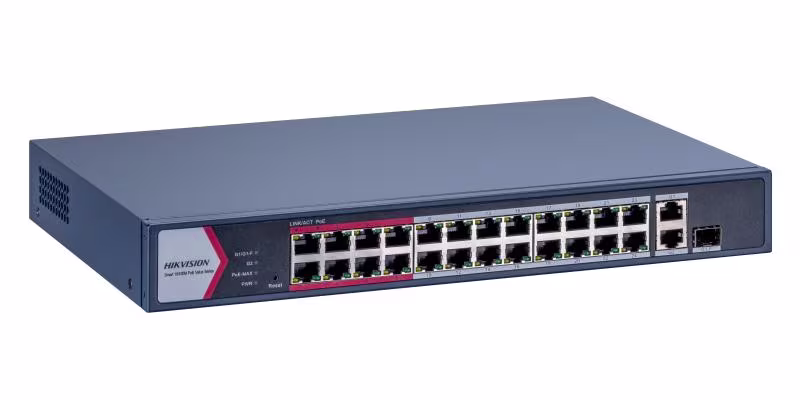 DS-3E1326P-EI/M SWITCH NO ADMINISTRABLE 24 PTS 10/100 POE 250W 8 PTS A 300 METROS HPP Cloud HIKVISION