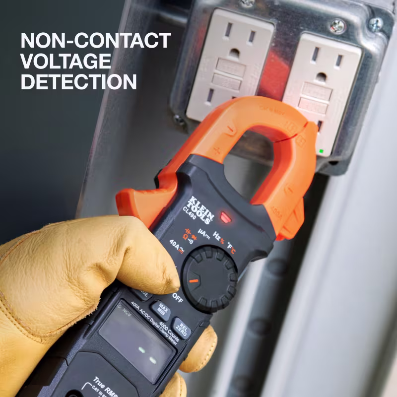 Klein CL490 | Medidor Digital de Pinza 400A AC/DC CAT III