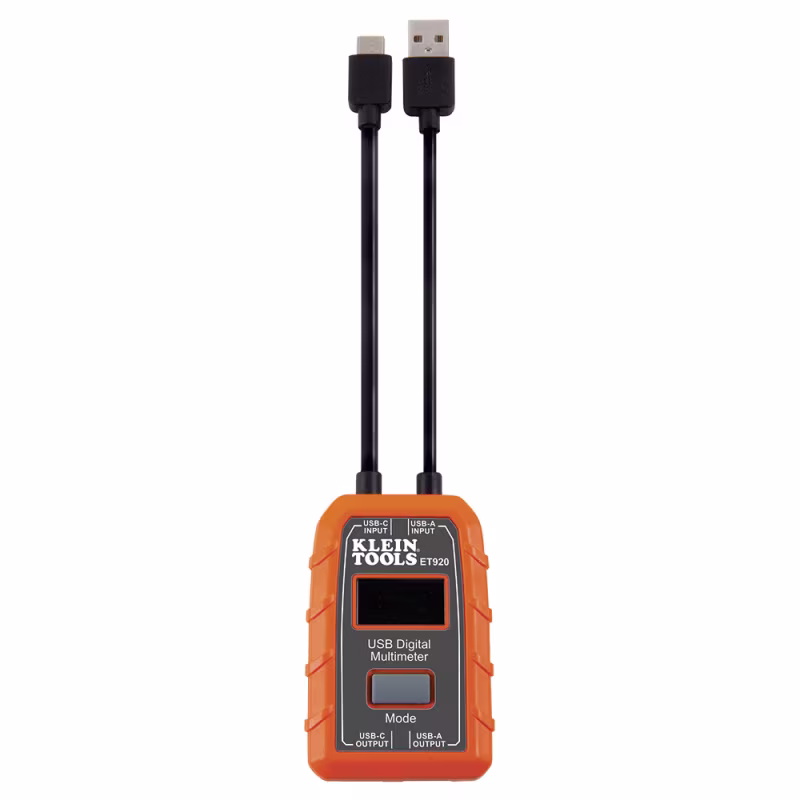 Klein ET920: Medidor Digital USB para V/A/W y capacidad