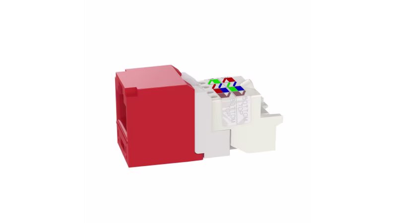 CJ688TPRD MODULO MINI-COM CAT. 5E ROJO. PANDUIT