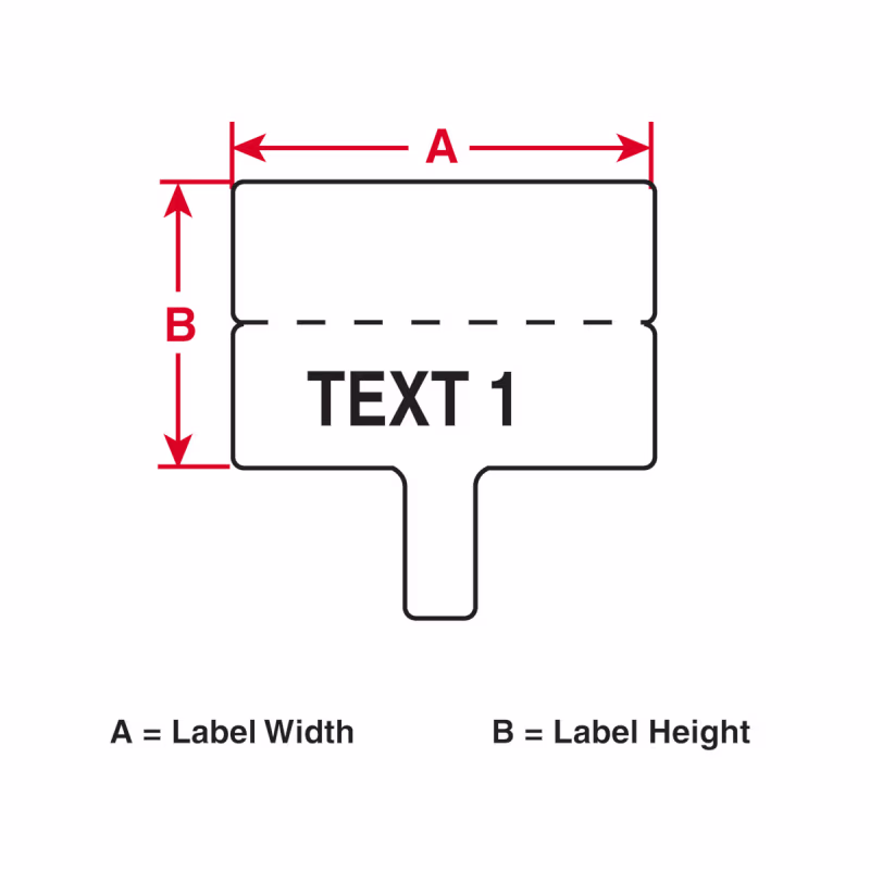 M5-01-425-FT CARTUCHO DE ETIQUETA VINIL TIPO BANDERA 1.575inH x 1.181inW NEGRO S-BLANCO BRADY