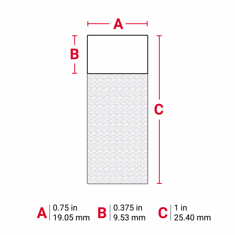 M6-18-427 ETIQUETAS ENVOLVENTES AUTOLAMINADA DE VINIL P/CABLES Y ALAMBRES - 1"X0.75"