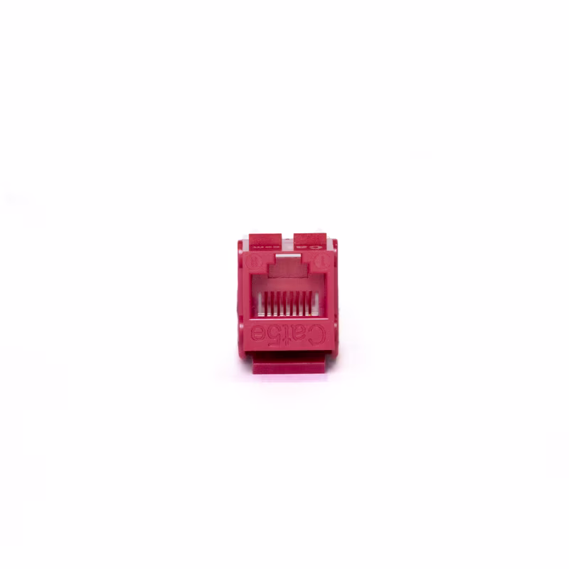 KJ5-11003 KEYSTONE JACK CAT5E RJ45 COLOR ROJO, CATCOM