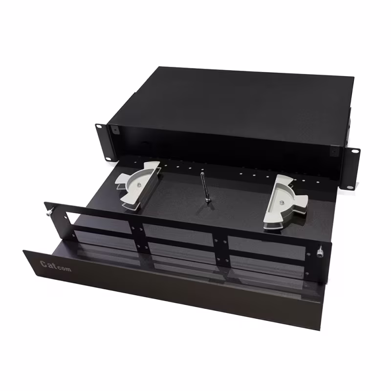 ODF2R-6M-S ODF PARA MONTAJE EN RACK CON BANDEJA DESLIZABLE PARA 6 ADAPTADORES 2U, CATCOM