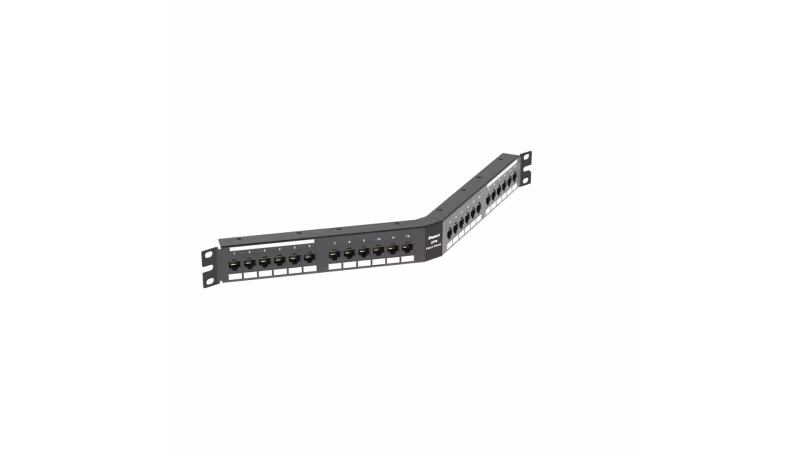 DPA24688TGY PATCH PANEL CAT 6 ANGULADO 24 PORT 1RU
