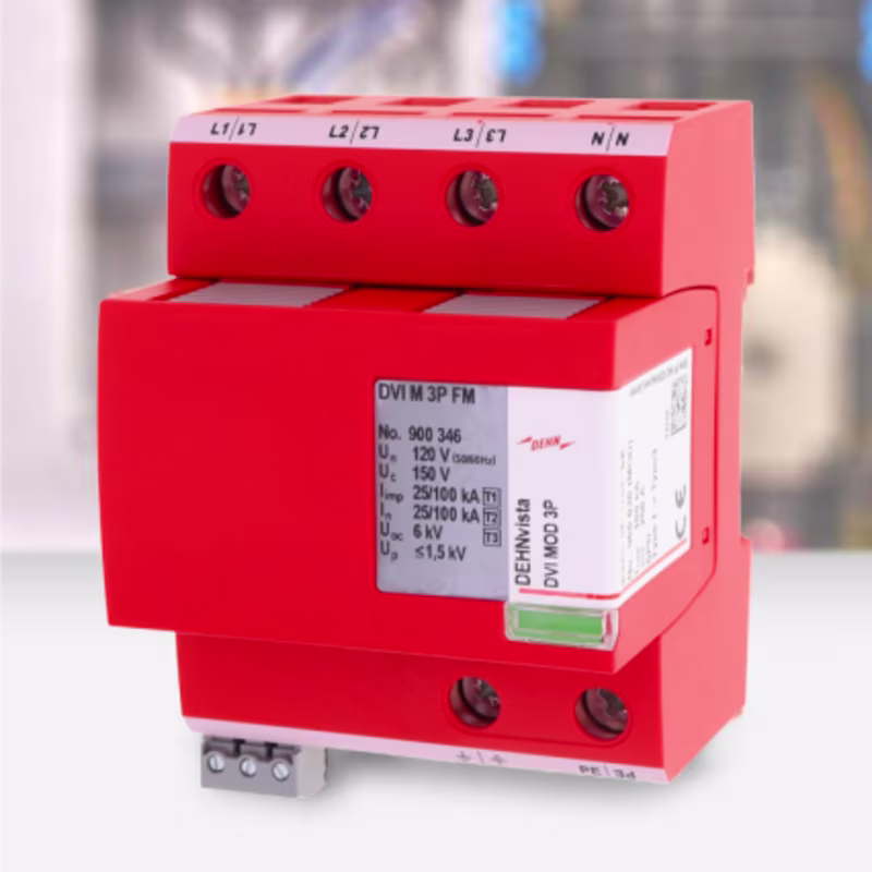 900346 SUPRESOR DE PICOS TIPO 1+2 REPUESTOS MODULARES 120V, 100kA, 3L+N+T, DEHNVISTA