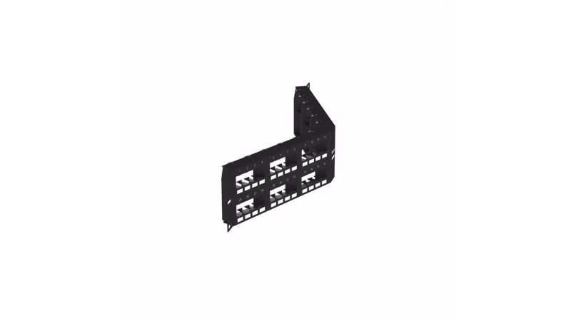 CPPA48FMWBLY PANEL MODULAR ANGULADO DE 48 PTOS.2RU, DESCARGADO