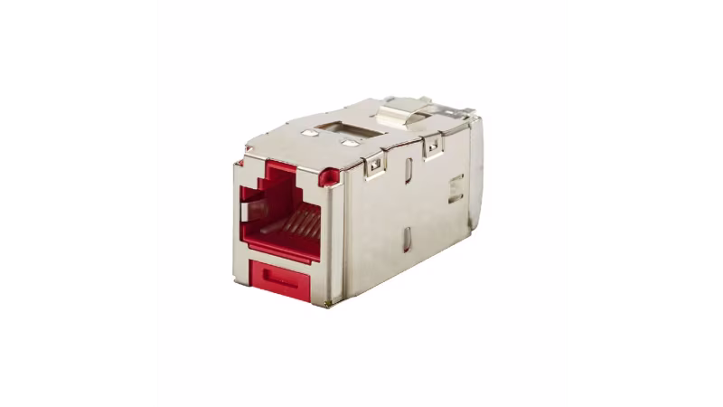 CJS688TGRDY INSERTO KEYSTONE JACK CAT6 BLINDADO, COLOR ROJO