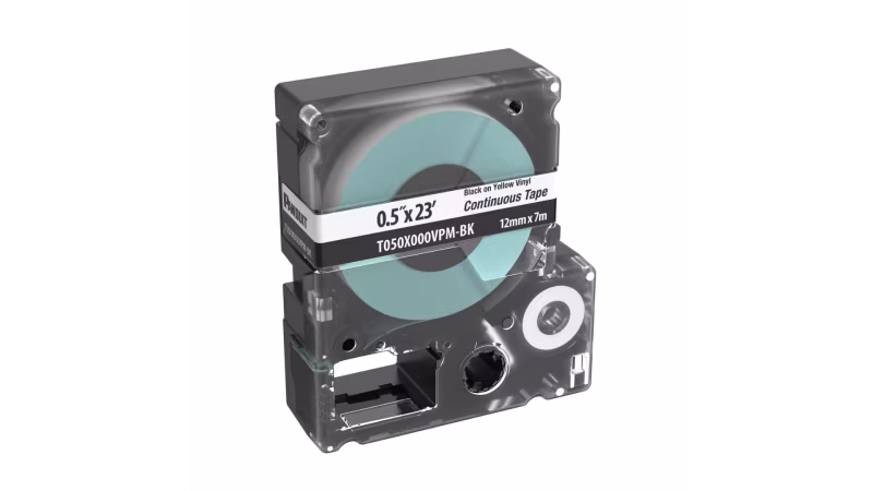 T050X000VPM-BK ETIQUETA CONTINUA VINYL 50" W X 25" BLANCO S/NEGRO