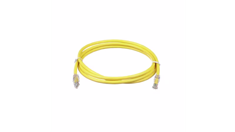 UTP6A7YL PACTH CORD COOPER, CATEGORIA 6A, YELLOW UTP CABLE, 7FT