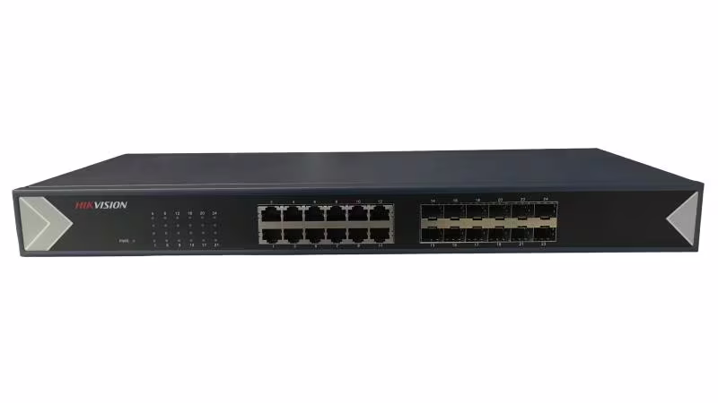 HIK-DS-3E0524TF(O-STD) SWITCH NO ADMINISTRABLE 12 PTS 10/100/1000 + 12 PTS SFP METAL DE RACK HIKVISION